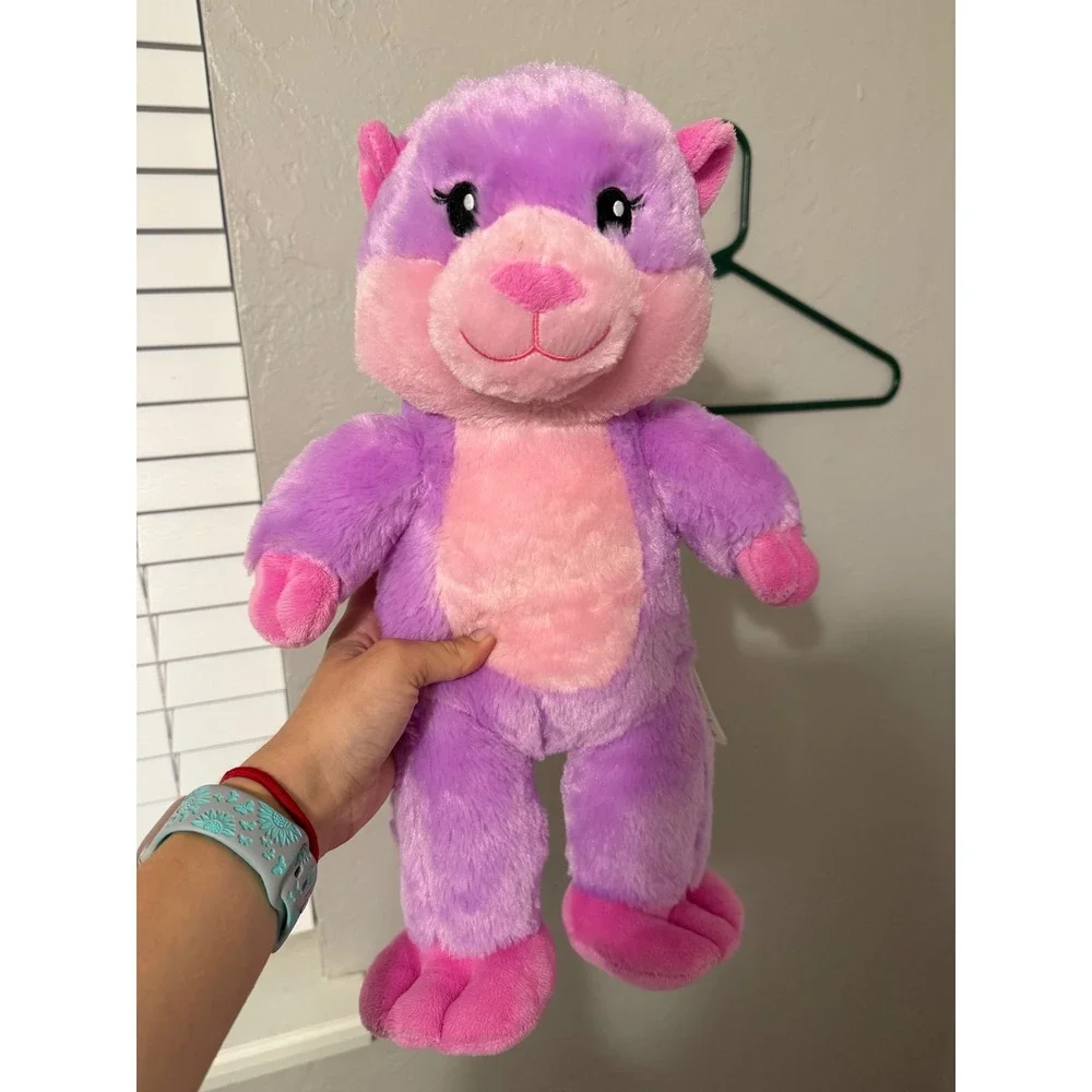 Build-A-Bear Workshop Purple Pink Otter Plush Stuffed Animal Toy B-A-B Logo